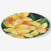 Assiettes En Carton Paradis tropical Plumeria Hawaiian (Angle)