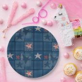 Assiettes En Carton Paramètre Denim (Fête)