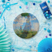 Assiettes En Carton Parasol Monet Femme Impressionnisme (Fête)