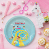 Assiettes En Carton Parc aquatique Splash Eté toboggan aquatique fête (Fête)