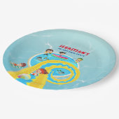 Assiettes En Carton Parc aquatique Splash Eté toboggan aquatique fête (Angle)