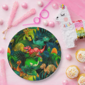 Assiettes En Carton Parc des dinosaures (Fête)