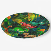 Assiettes En Carton Parc des dinosaures (Angle)