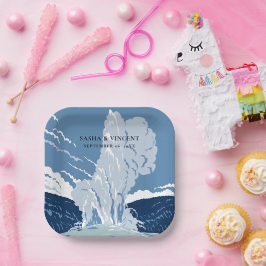 Assiettes En Carton Parc national de Yellowstone Mariage Rétro (Fête)