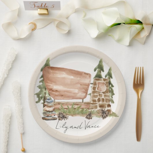 Assiettes En Carton Parc National Van Road trip Plaque papier (Mariage)