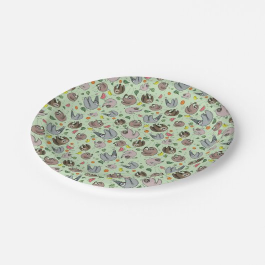 Assiettes En Carton Parcelles en vert (Angle)