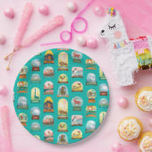 Assiettes En Carton Parcs nationaux dans les serviettes Turquoises (Fête)