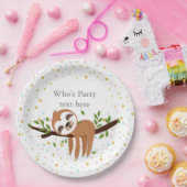 Assiettes En Carton paresse, paresse mignonne, illustration animale (Fête)