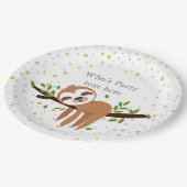 Assiettes En Carton paresse, paresse mignonne, illustration animale (Angle)