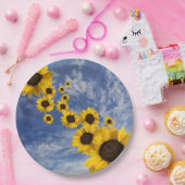 Assiettes En Carton Parfums jaunes bleu ciel (Fête)