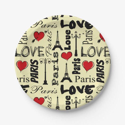 Assiettes En Carton Paris (Devant)