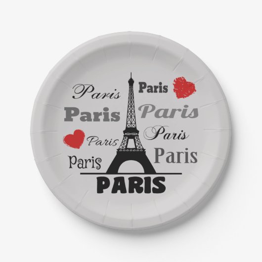 Assiettes En Carton Paris (Devant)