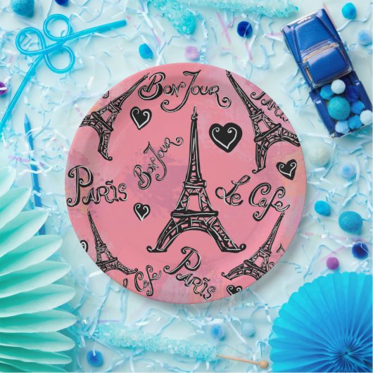 ASSIETTES EN CARTON PARIS (Fête)