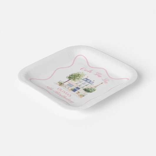 Assiettes En Carton Paris Anniversaire Café Parisien Tea Party (Angulaire)