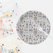 Assiettes En Carton Paris Doodles