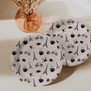 Assiettes En Carton Paris Romance