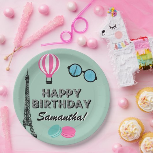 Assiettes En Carton Paris Thème Bonne Plaque Papier Anniversaire (Fête)