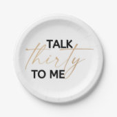 Assiettes En Carton Parle trente pour moi (Devant)