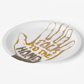 Assiettes En Carton Parler À La Main (Angle)