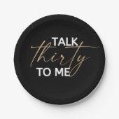 Assiettes En Carton Parlez 30 à moi Décor (Devant)