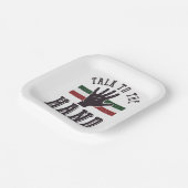 Assiettes En Carton Parlez à l'Humour de main détendu (Angulaire)