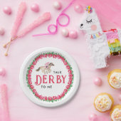 Assiettes En Carton Parlez Derby | Mariage Derby Shower de mariage (Fête)
