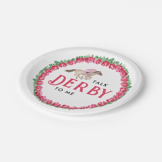 Assiettes En Carton Parlez Derby | Mariage Derby Shower de mariage (Angle)