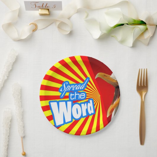 Assiettes En Carton Parlez-en autour de vous (Mariage)