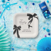 Assiettes En Carton Parlez trente à moi Black Bow 30e anniversaire (Fête)