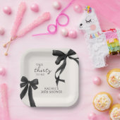Assiettes En Carton Parlez trente à moi Black Bow 30e anniversaire (Fête)