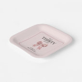 Assiettes En Carton Parlez trente à moi rose chic 30e fête d'anniversa (Angulaire)