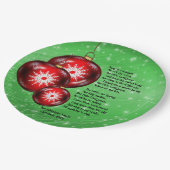 Assiettes En Carton Paroles De Noël Carol En Un Manger 9" (Angle)