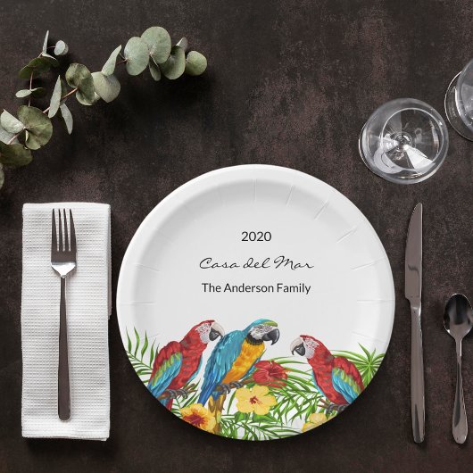 Assiettes En Carton Parrois oiseaux Nom de la souris tropicale