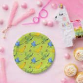 Assiettes En Carton Parrot mignon Motif indien Ringneck Parakeet Green (Fête)