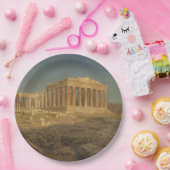Assiettes En Carton Parthénon (temple grec antique, site d'Athènes) (Fête)