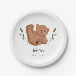 Assiettes En Carton Parti Anniversaire de enfant de l'ours de l'ouraga