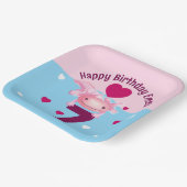 Assiettes En Carton Parti Axolotl rose (Angulaire)
