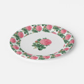 Assiettes En Carton Parti botanique rose vintage (Angle)