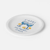 Assiettes En Carton Parti Capri Italie (Angle)