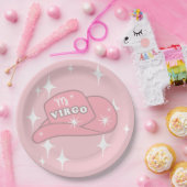 Assiettes En Carton Parti Casquette Virgo Zodiac rose (Fête)