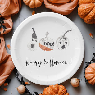 Assiettes En Carton Parti Citrouille éffrayant Bonne Halloween