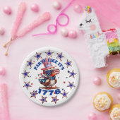 Assiettes En Carton Parti comme son aigle américain de 1776 et drapeau (Fête)