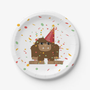 Assiettes En Carton Parti Confetti Sasquatch Bigfoot