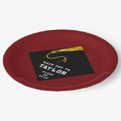 Assiettes En Carton Parti de fin d'études 2024 marron (Angle)