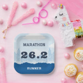 Assiettes En Carton Parti de la course post-marathon (Fête)