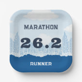 Assiettes En Carton Parti de la course post-marathon (Recto)