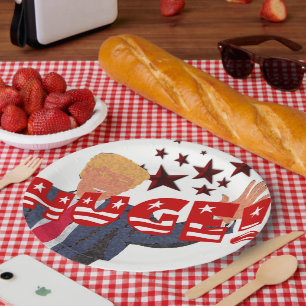Assiettes En Carton Parti de la fête de Trump
