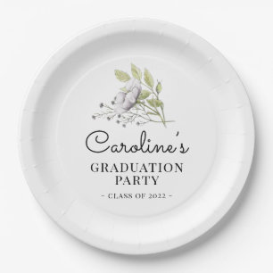 Assiettes En Carton Parti de la graduation Fleur sauvage 2022