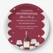 Assiettes En Carton Parti de l'édifice du quartier de Red Wine (Devant)