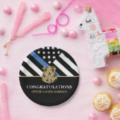 Assiettes En Carton Parti de l'obtention d'un diplôme d'officier de po (Fête)